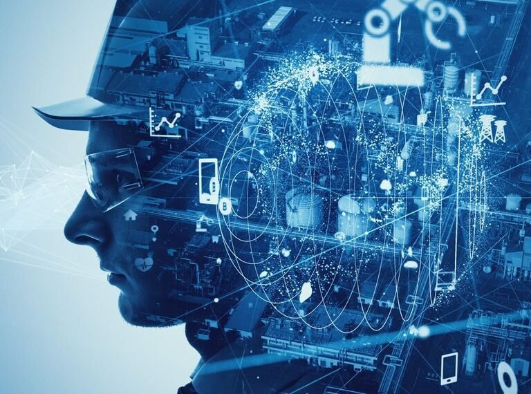 Industry and technology concept. INDUSTRY 4.0